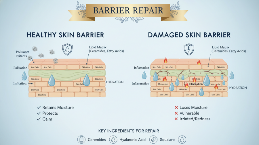 Discover 2026 spa skincare trends focusing on barrier repair innovations.