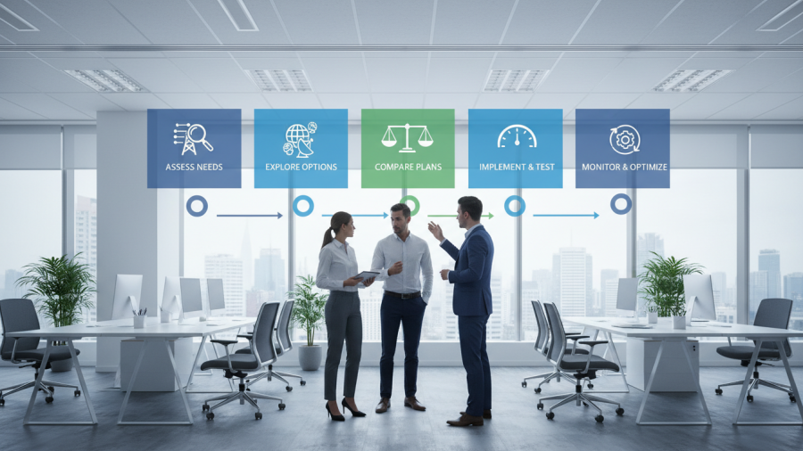 5-step broadband review for day spas ensuring optimal internet plans.