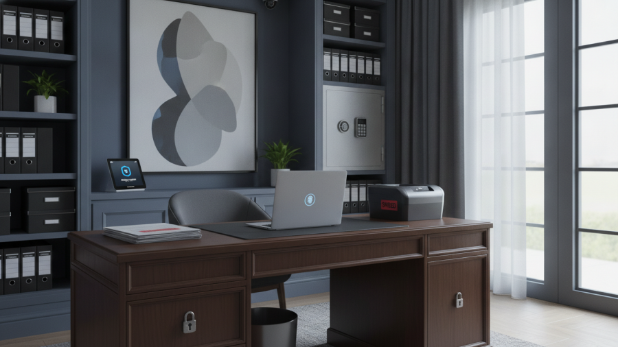 Protecting privacy during home organizing with a trustworthy organizer.