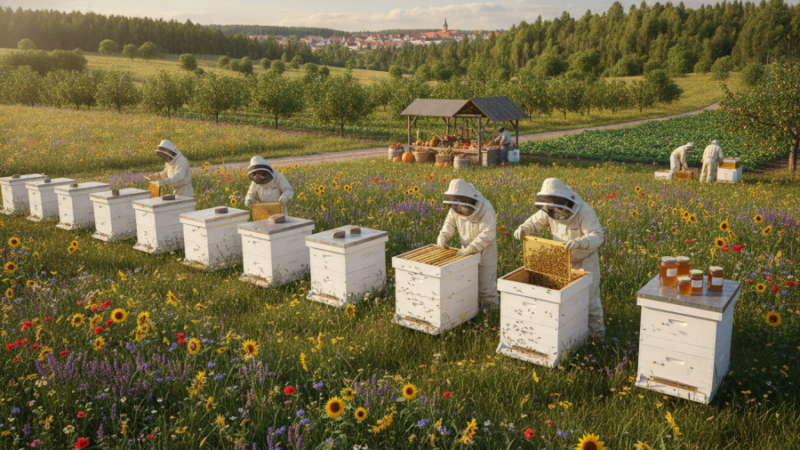 Local beekeepers providing sustainable honey and pollination services