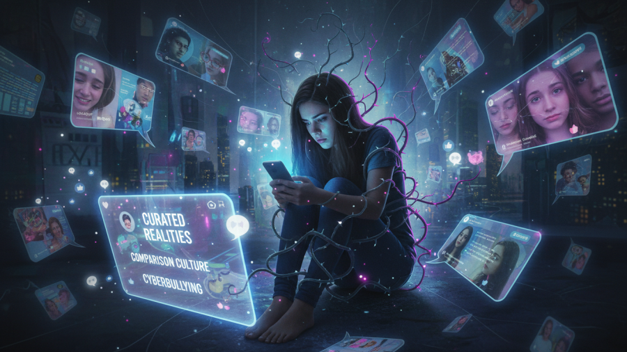 Exploring social media impact on mental health and loneliness in Sacramento community.