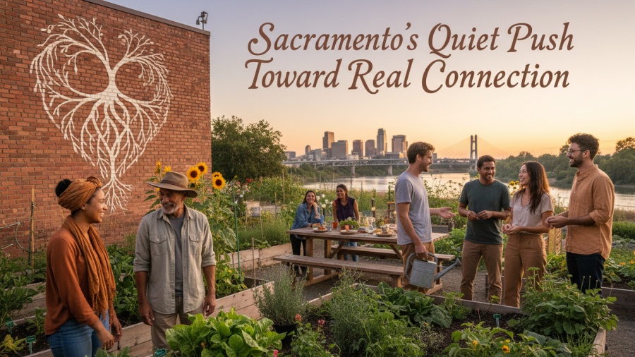 Exploring social media impact on mental health and loneliness in Sacramento community.