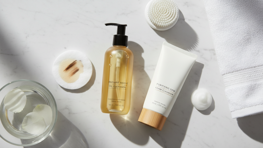 K-beauty glass skin facials use layered sustainable skincare products for spa treatments.