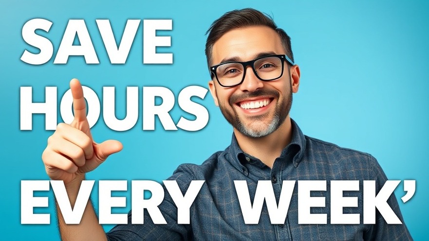 Smiling man highlights 'Save Hours Every Week' showcasing AI capabilities for spa business solutions.
