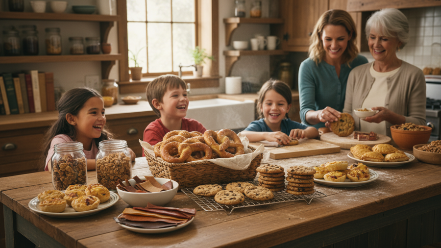 Homemade snacks fostering family connections with eco-friendly, healthy recipes.