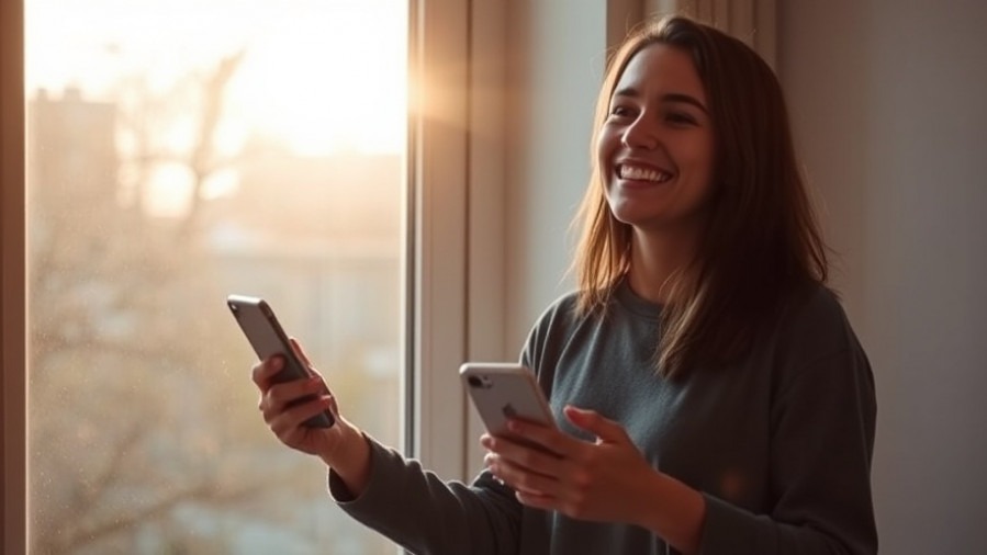 Person at a window smiling with hope as TikTok algorithm changes unfold.