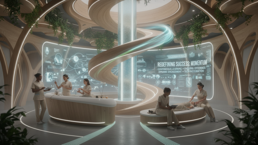 Entrepreneurial success in the spa industry: Embracing momentum over stability.