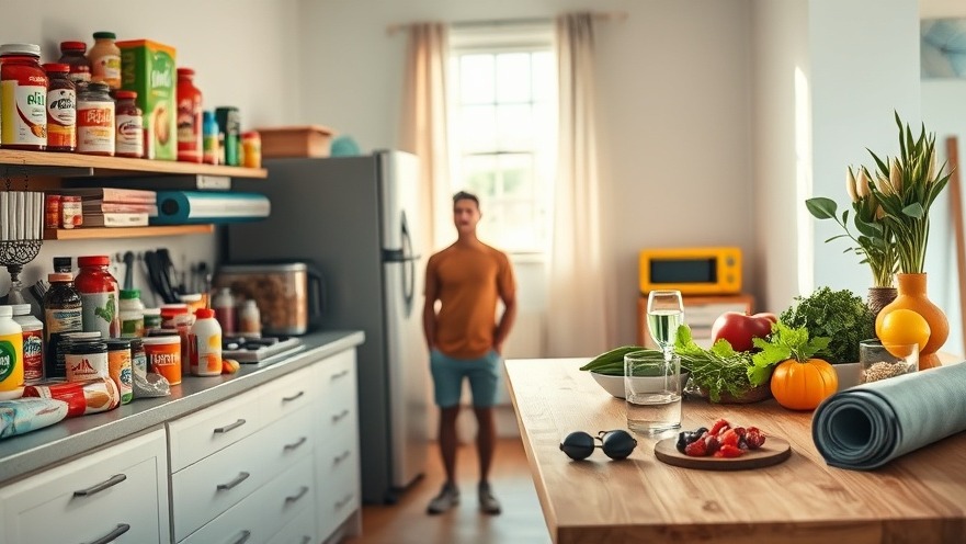 Confronting nutrition myths: contrasting cluttered diets with fresh, healthy eating.