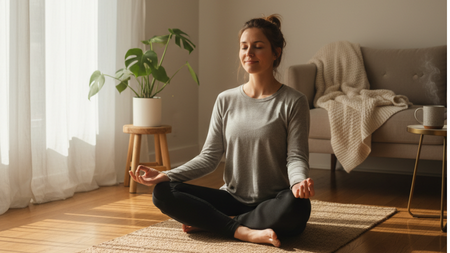 Discover Strength Yoga in a peaceful morning setting for core strength and mindful wellness.