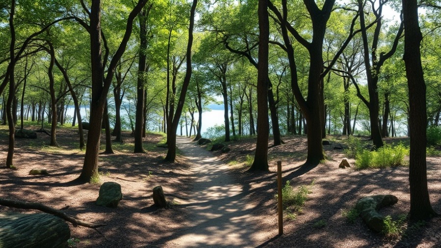 Quiet oak woodland trail showcasing serene entry points enhancing the hiking experience.