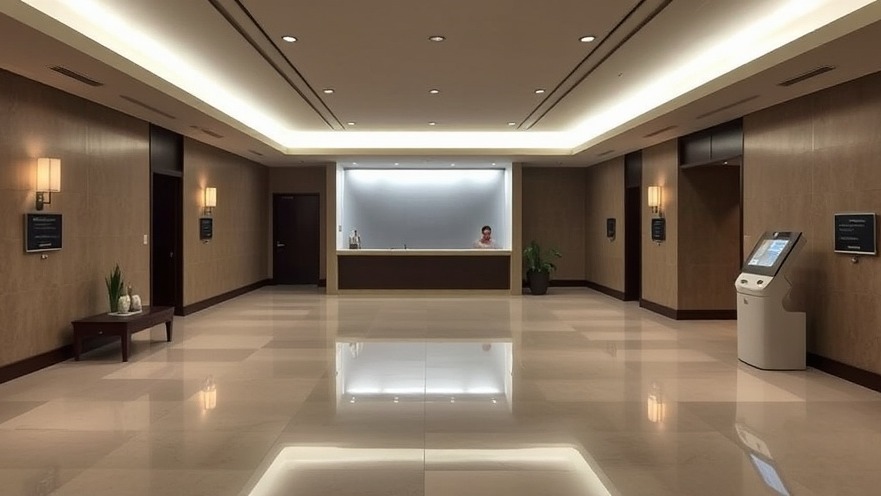 An empty spa lobby showcasing the need for empathy in spa services.