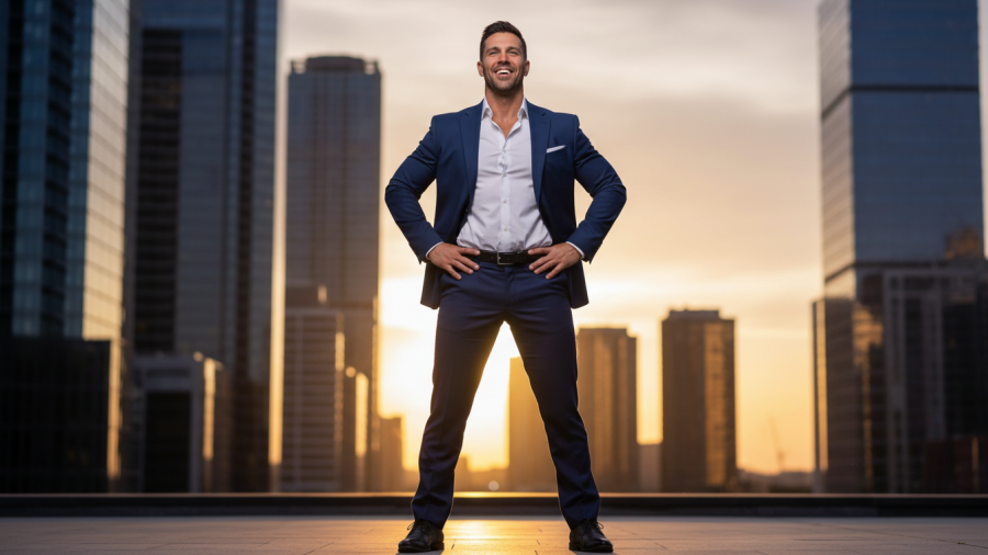 Man demonstrating posture tips and its effects on mental health and posture.