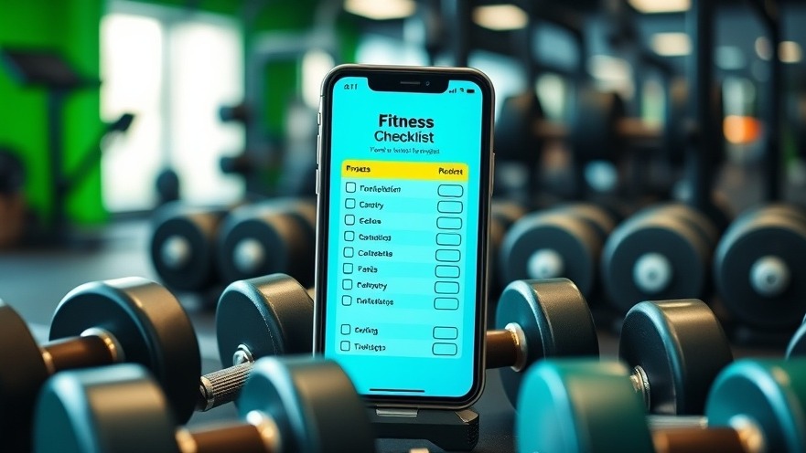 Fitness progress checklist on a smartphone promoting holistic health and sustainable fat loss.
