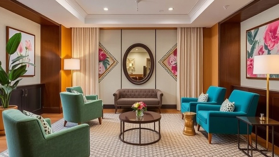 Luxury hotel lobby at Blossom Hotel Houston, blending comfort and wellness experiences.