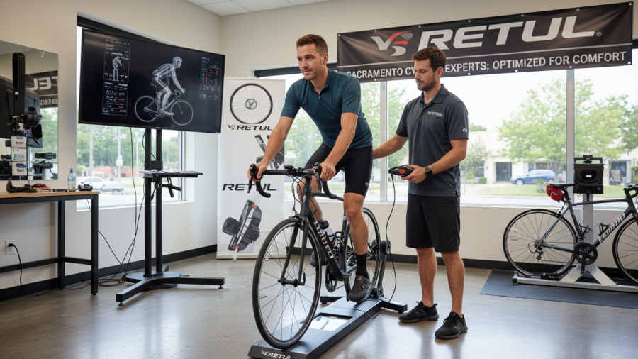 RETUL bike fitting by Sacramento cycling experts for optimal rider comfort.