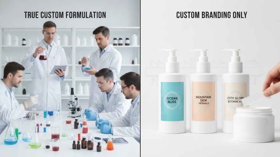 Understanding private label skincare for spas: true customization vs. branding.