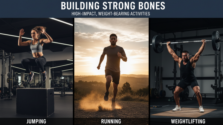 Weight-bearing exercises boost bone health; resistance training offers great benefits.