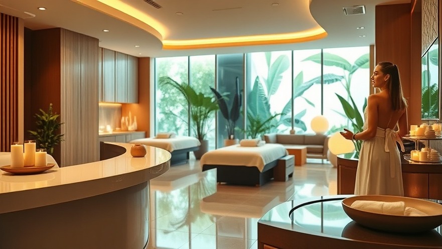 a luxurious and tranquil day spa environment, exuding an atmosphere of relaxation and rejuvenation. 