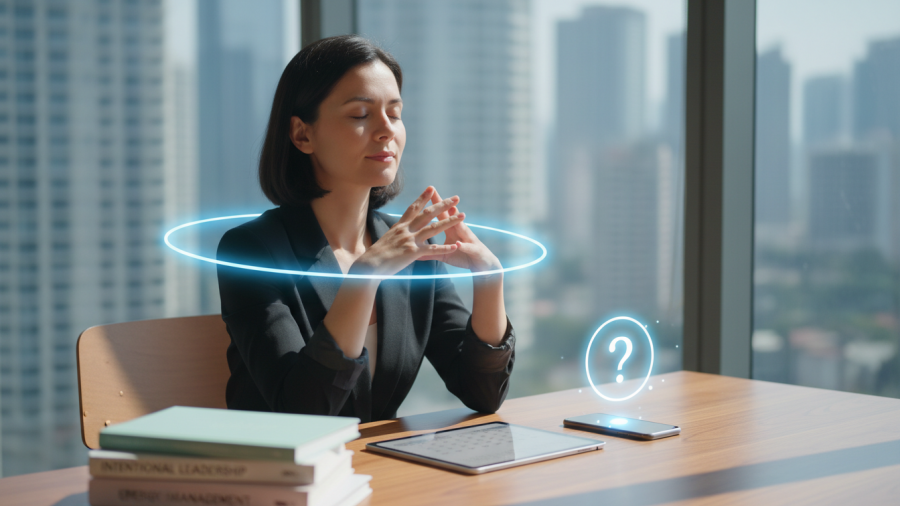 Leader setting healthy boundaries for better workplace culture and emotional well-being.