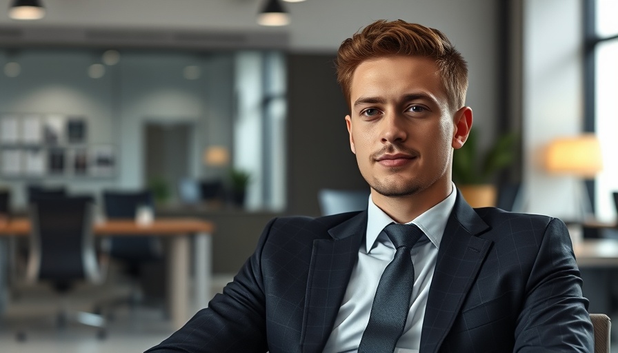 Young professional man embodying entrepreneurial mindset.