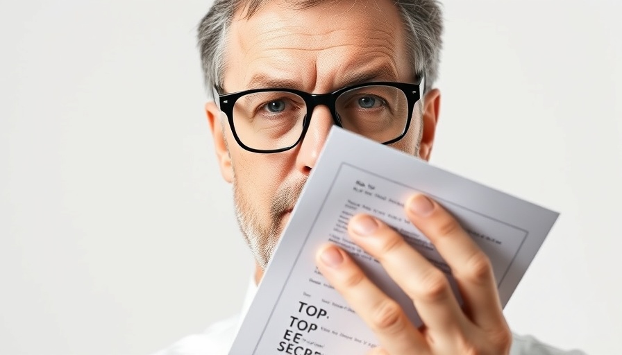 Mature man holding top secret document, leadership tips theme.