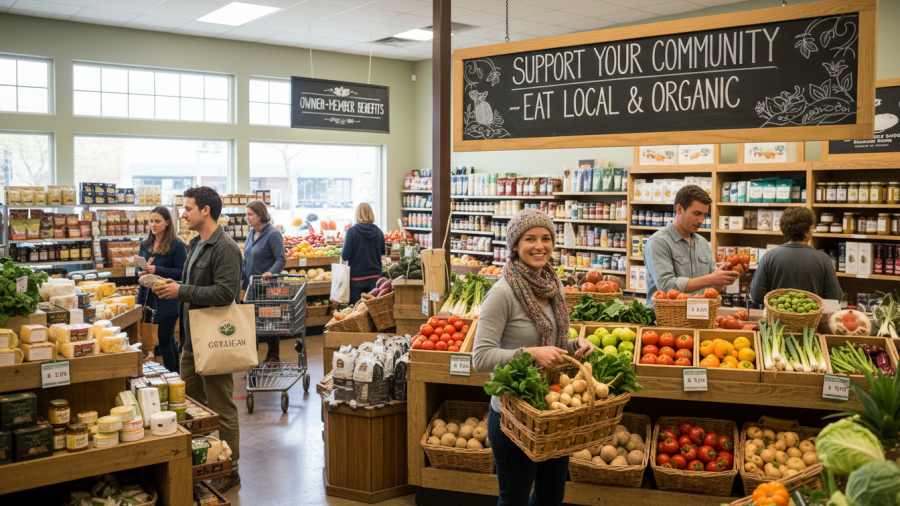 Exploring the benefits of joining a food co-op for organic and local products.