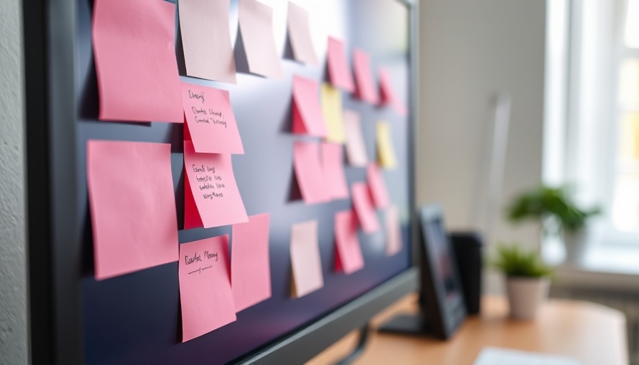 Office planning with sticky notes on computer, Visibility in Spa Management.