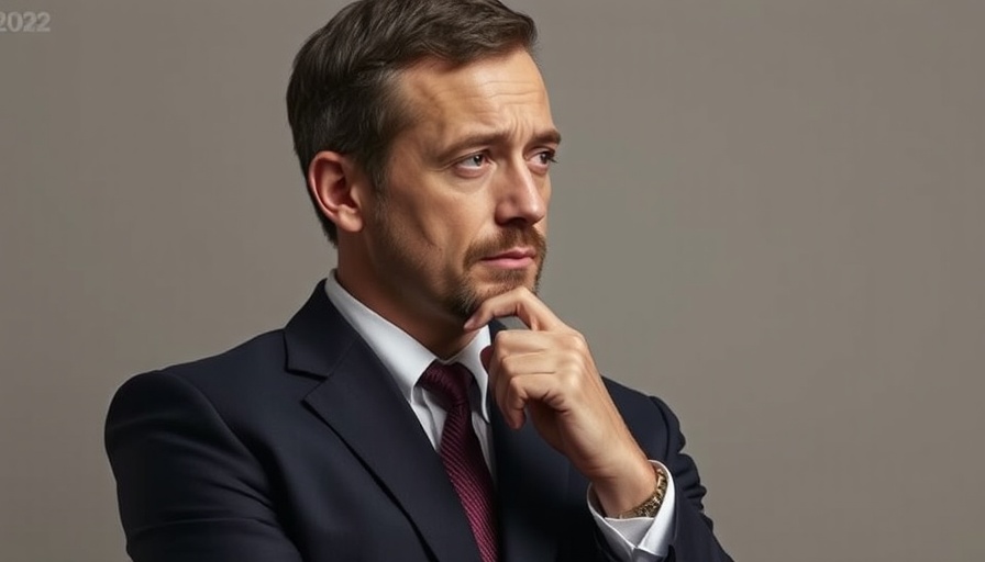 Businessman reflecting on motivation challenges.