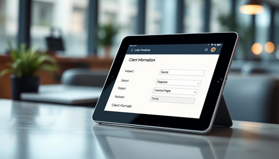 Tablet showing client card interface, upselling techniques concept.