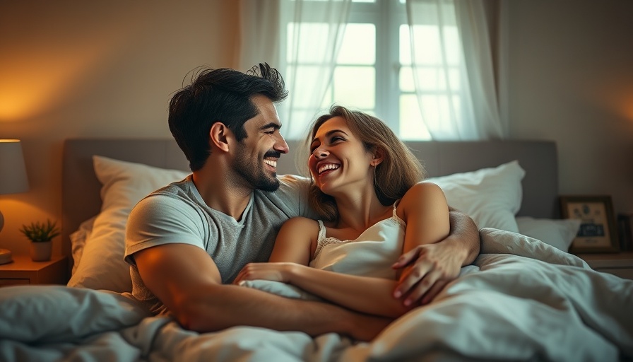 Couple embracing in bed, highlighting sexual wellness and happiness.