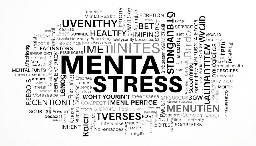 Clinician burnout word cloud featuring stress-related terms.