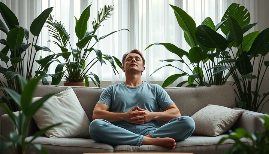 Person meditating for work-life balance in a serene indoor setting.