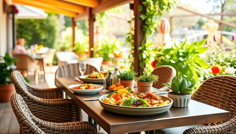 Seasonal Eating Transition from Winter to Spring: Vibrant outdoor meal setting.