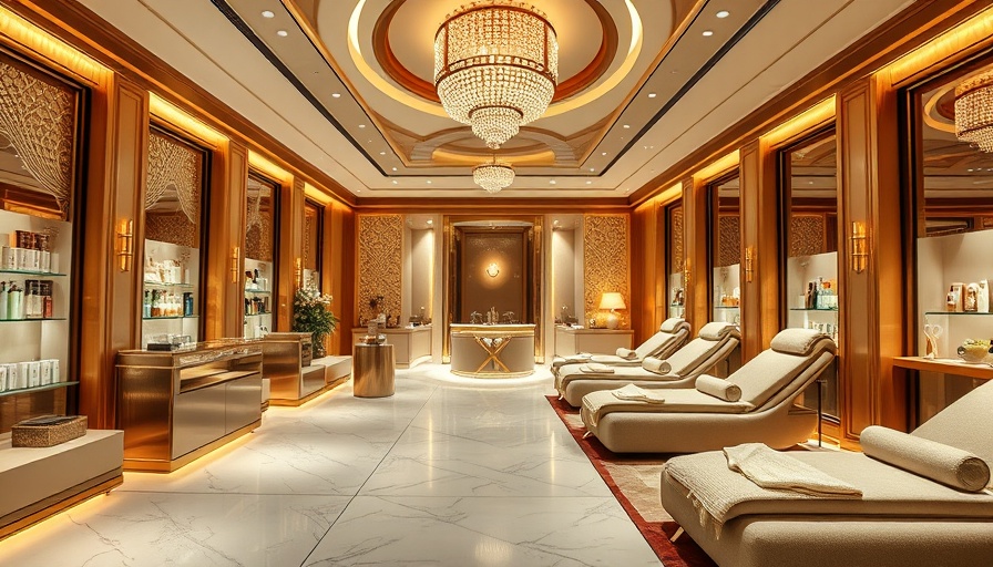 Luxurious Guerlain Spa interior at Raffles Boston with elegant decor.