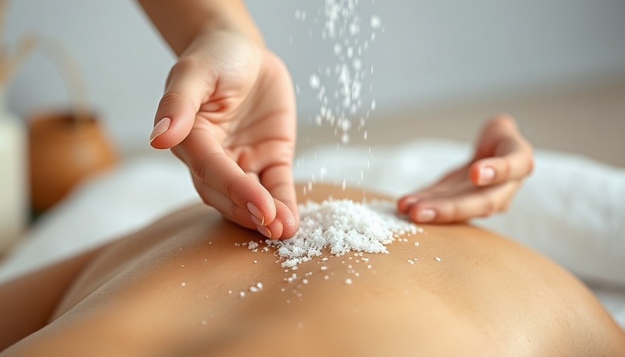 Spa services feature salt during a relaxing treatment