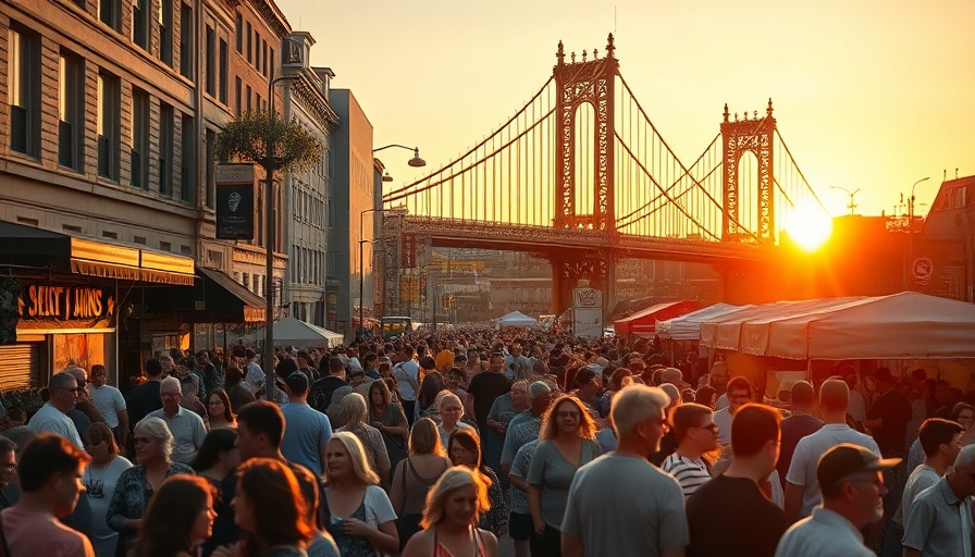 AAPI Night Market Sacramento with sunset and diverse crowd enjoying the event.