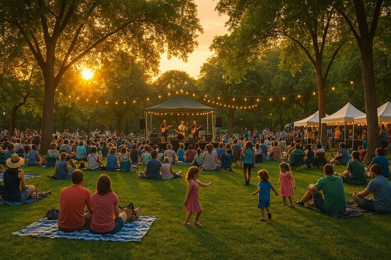 Experience the magic of McKinley Park’s summer concert series, where live music, local eats, and community fun come together under the trees.