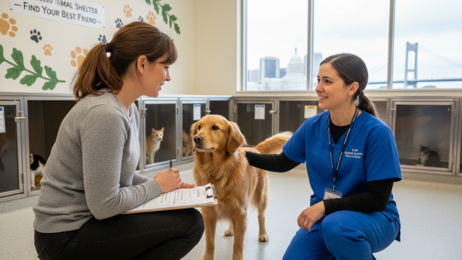 Critical questions for adopting a shelter pet in Sacramento's adoption process.