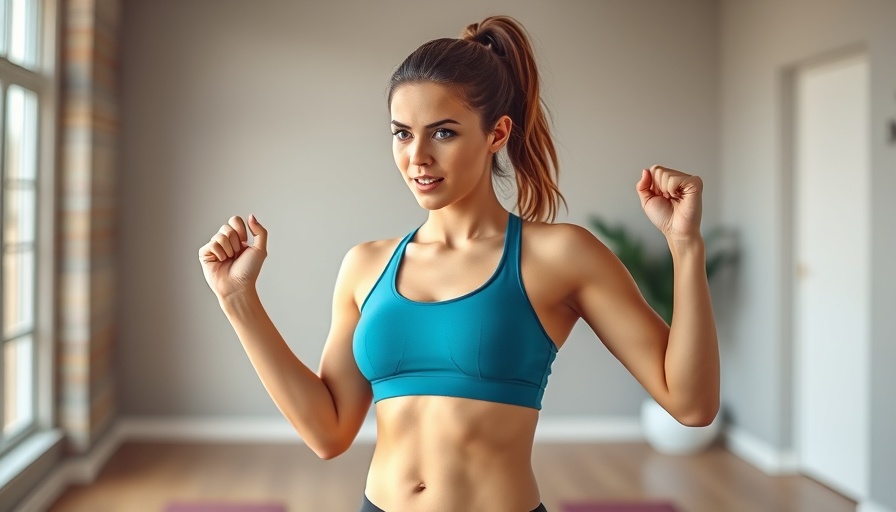 Energetic woman preparing for alternative jump rope exercises indoors.