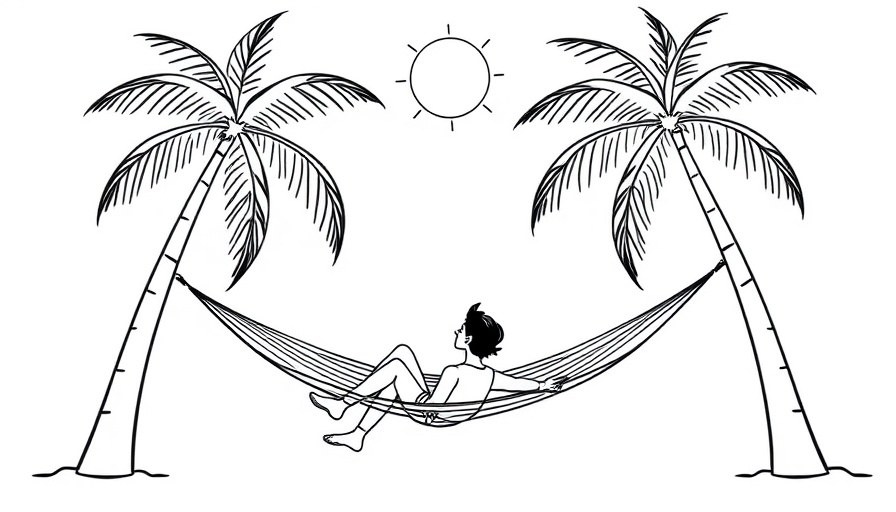 The power of doing nothing illustrated as a person relaxing in a hammock.