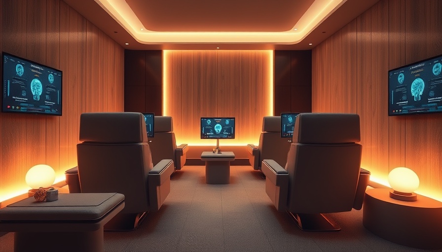 Mind-Sync 2.0 Spa Treatment setup with chairs and interface in a calming spa room.