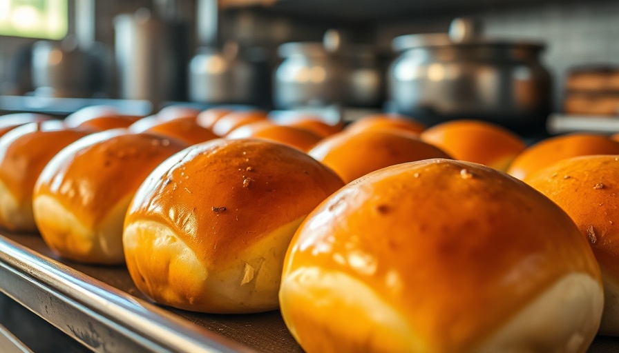 Tai Pan Bakery handmade dim sum buns on tray.