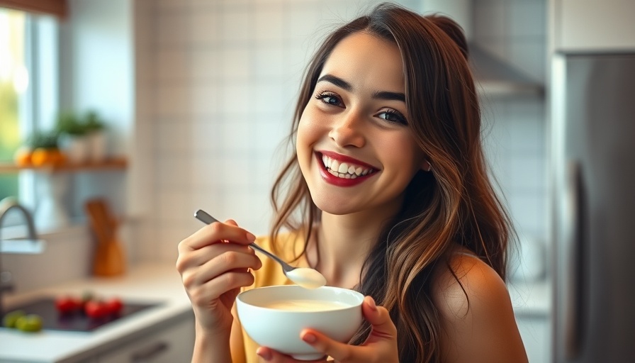 Young woman enjoying a late-night snack for better blood sugar in a modern kitchen.