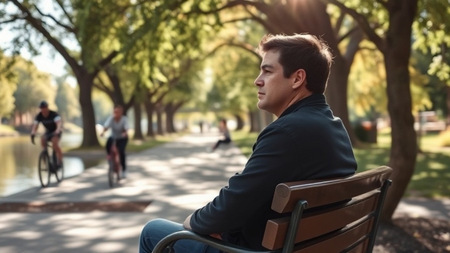 A person in quiet contemplation on a park bench, reflecting on emotional wellness.