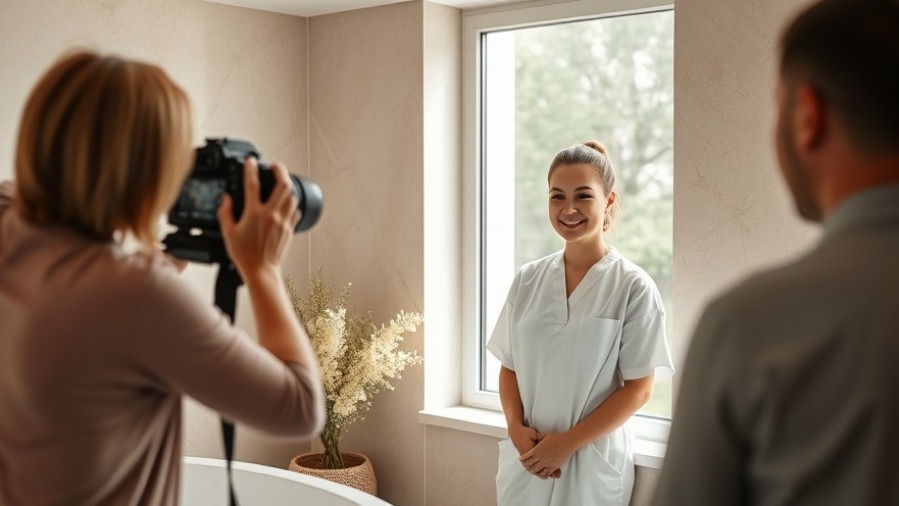 Relaxed spa team member in natural light, embodying authenticity and warmth.