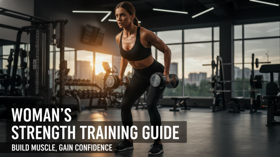Woman lifting dumbbells in gym, showcasing empowerment through effective workout strategies.