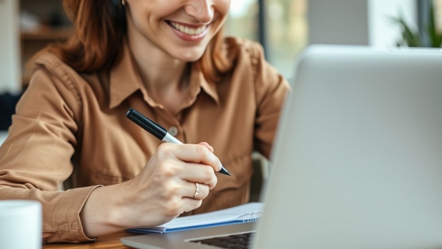 Business owner developing a content marketing strategy through brand storytelling.