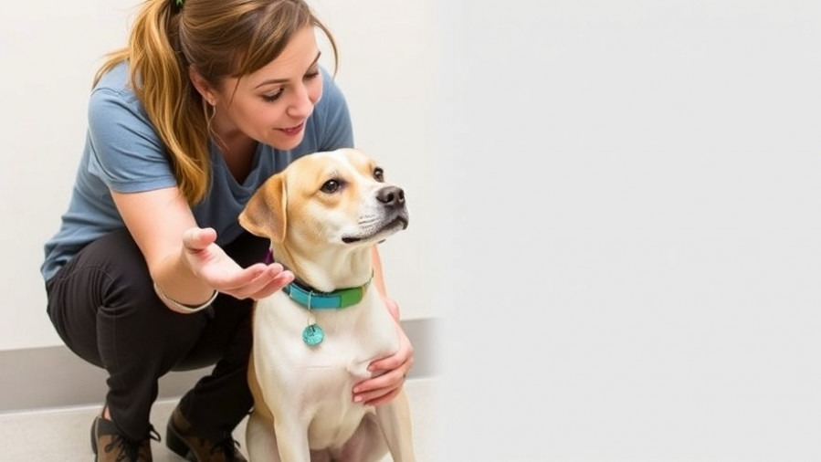 Trainer uses positive reinforcement dog training techniques to calm a nervous rescue dog.