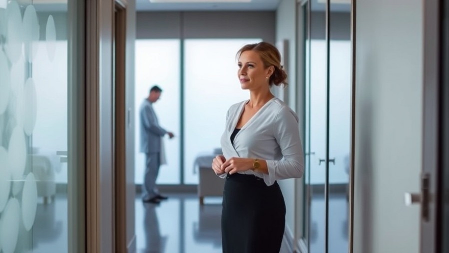 Spa manager reflecting on leadership development and team accountability in a calm setting.