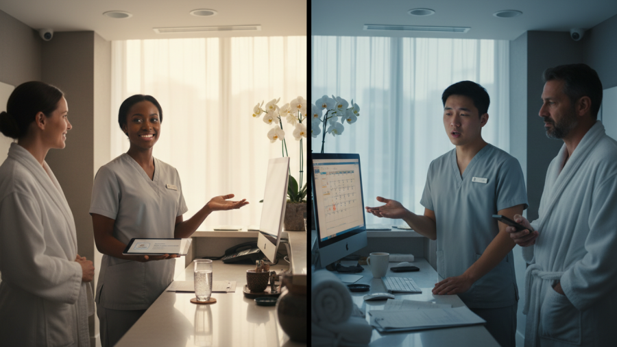 Impact of spa staff burnout on client experience and revenue.